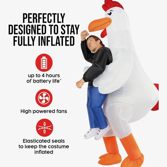 Adult Inflatable Chicken Costume - Picture 2 of 5